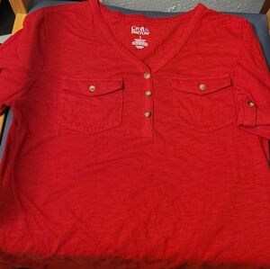 Women's Red Casual Shirt